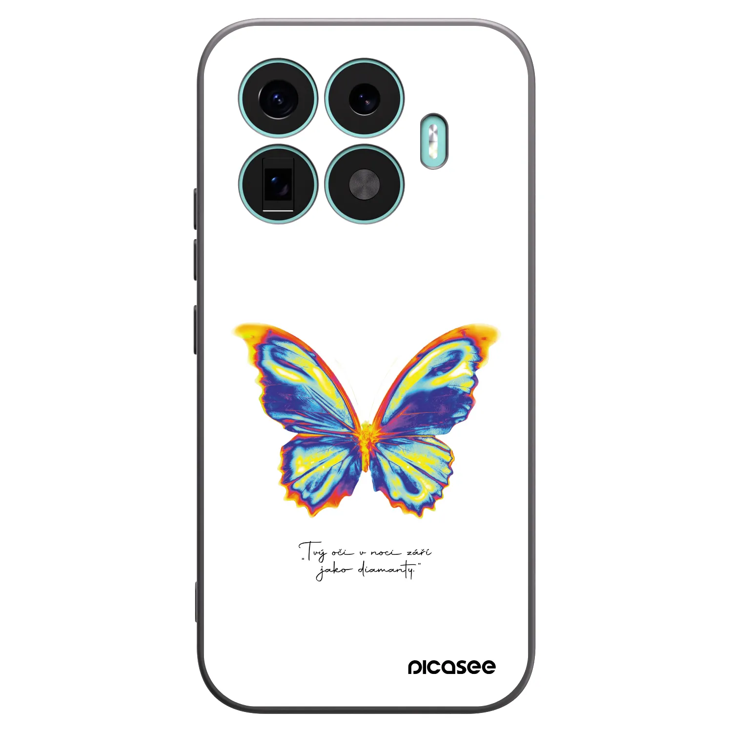 Picasee Μαύρη θήκη σιλικόνης για Xiaomi 17T - Diamanty White