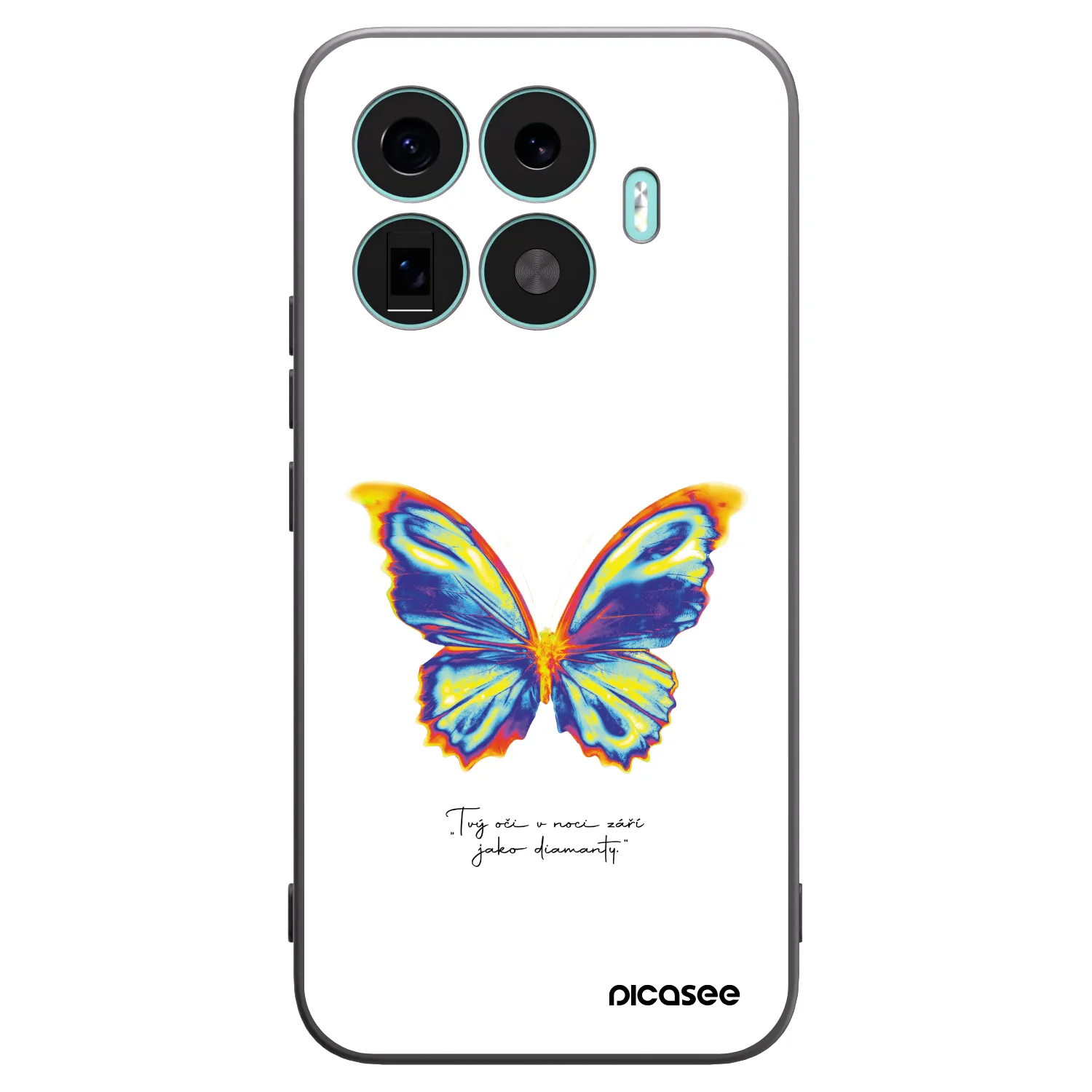 Picasee Μαύρη θήκη σιλικόνης για Xiaomi 17T Pro - Diamanty White