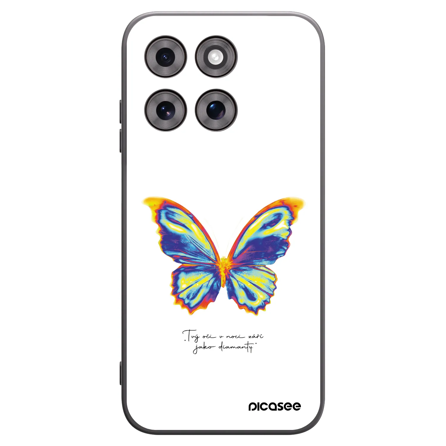 Picasee Μαύρη θήκη σιλικόνης για Motorola Moto G77 - Diamanty White
