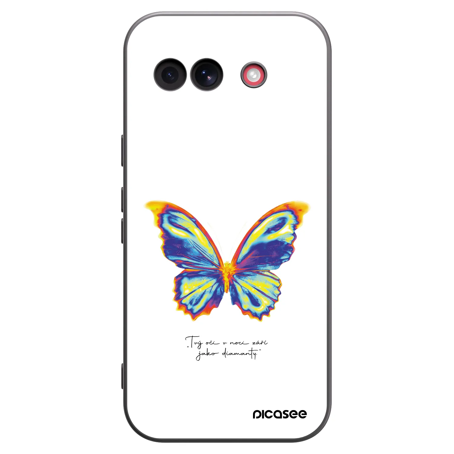 Picasee Μαύρη θήκη σιλικόνης για Google Pixel 10a - Diamanty White