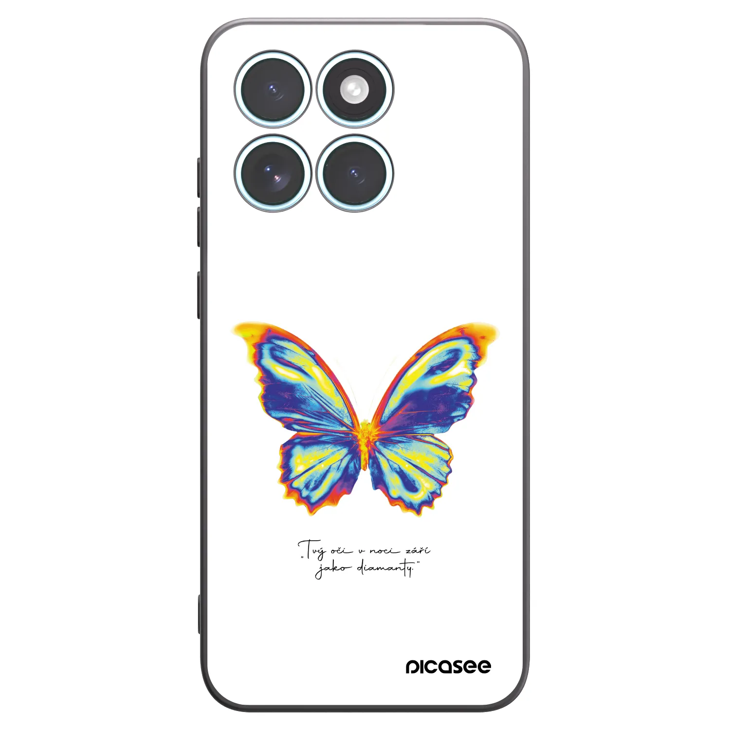 Picasee Μαύρη θήκη σιλικόνης για Motorola Edge 70 Fusion - Diamanty White