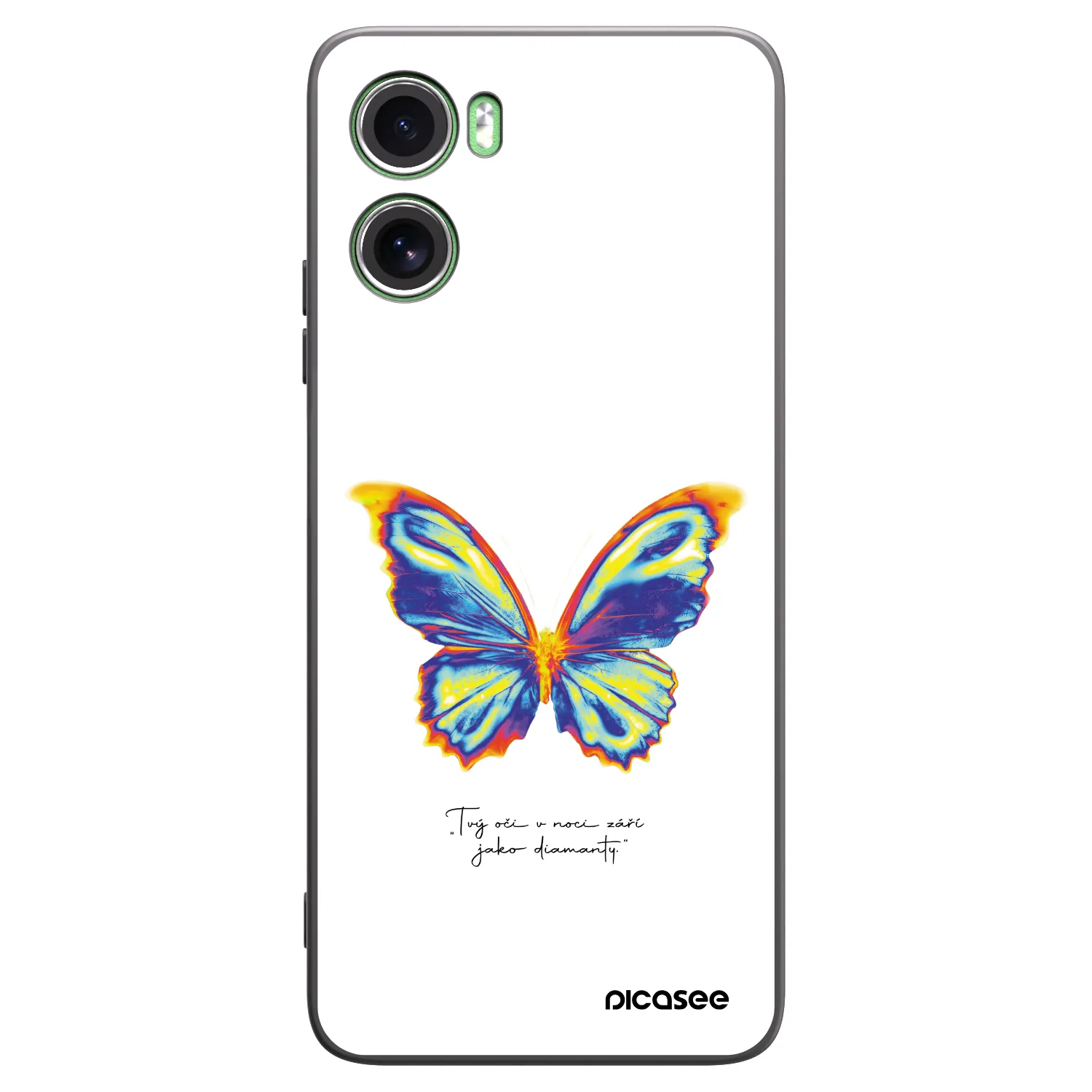 Picasee Μαύρη θήκη σιλικόνης για Motorola Moto G06 - Diamanty White