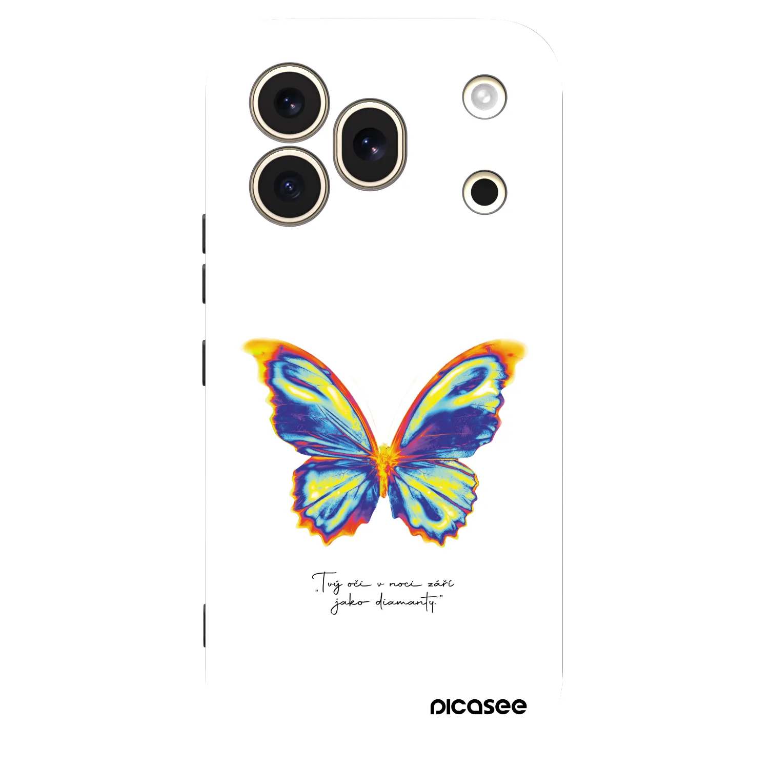 Picasee Μαύρη θήκη σιλικόνης για Honor 600 Pro - Diamanty White