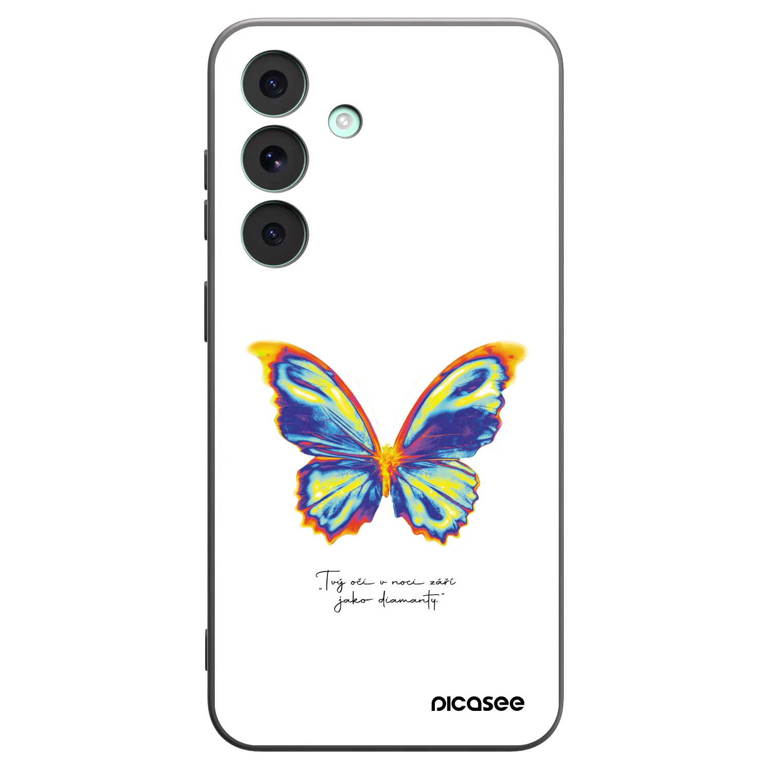 Picasee Μαύρη θήκη σιλικόνης για Samsung Galaxy S26 FE - Diamanty White