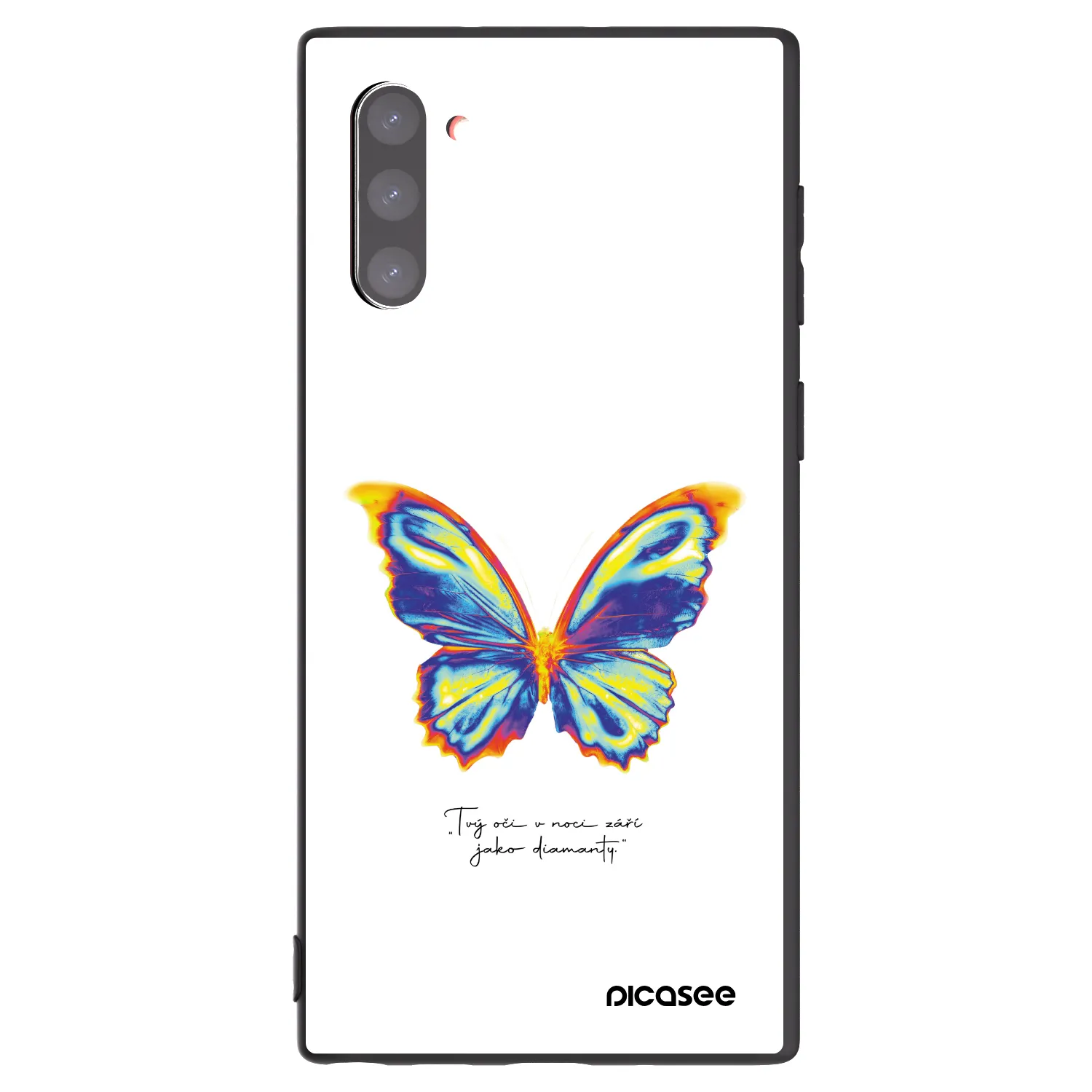Picasee Μαύρη θήκη σιλικόνης για Samsung Galaxy Note 10 N970F - Diamanty White