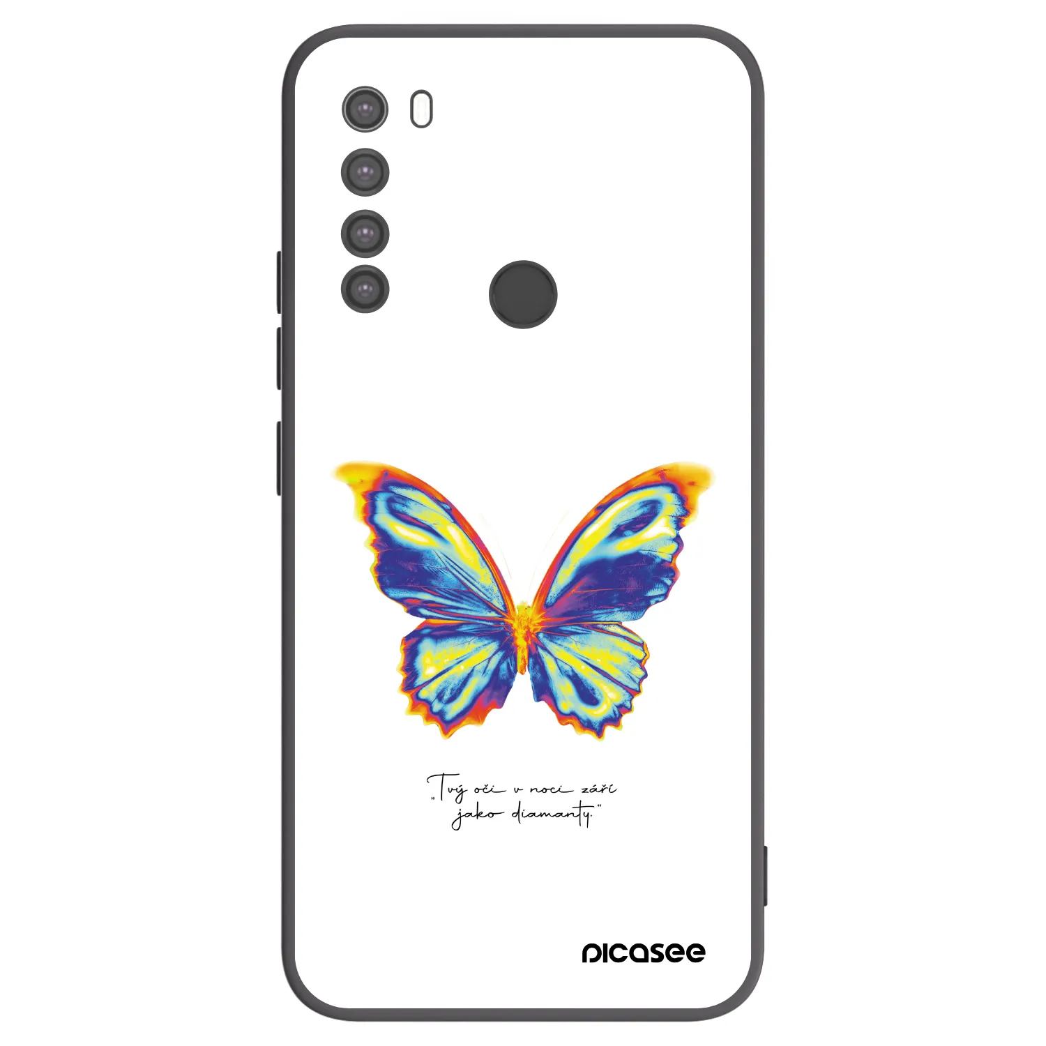 Picasee Μαύρη θήκη σιλικόνης για Xiaomi Redmi Note 8 - Diamanty White