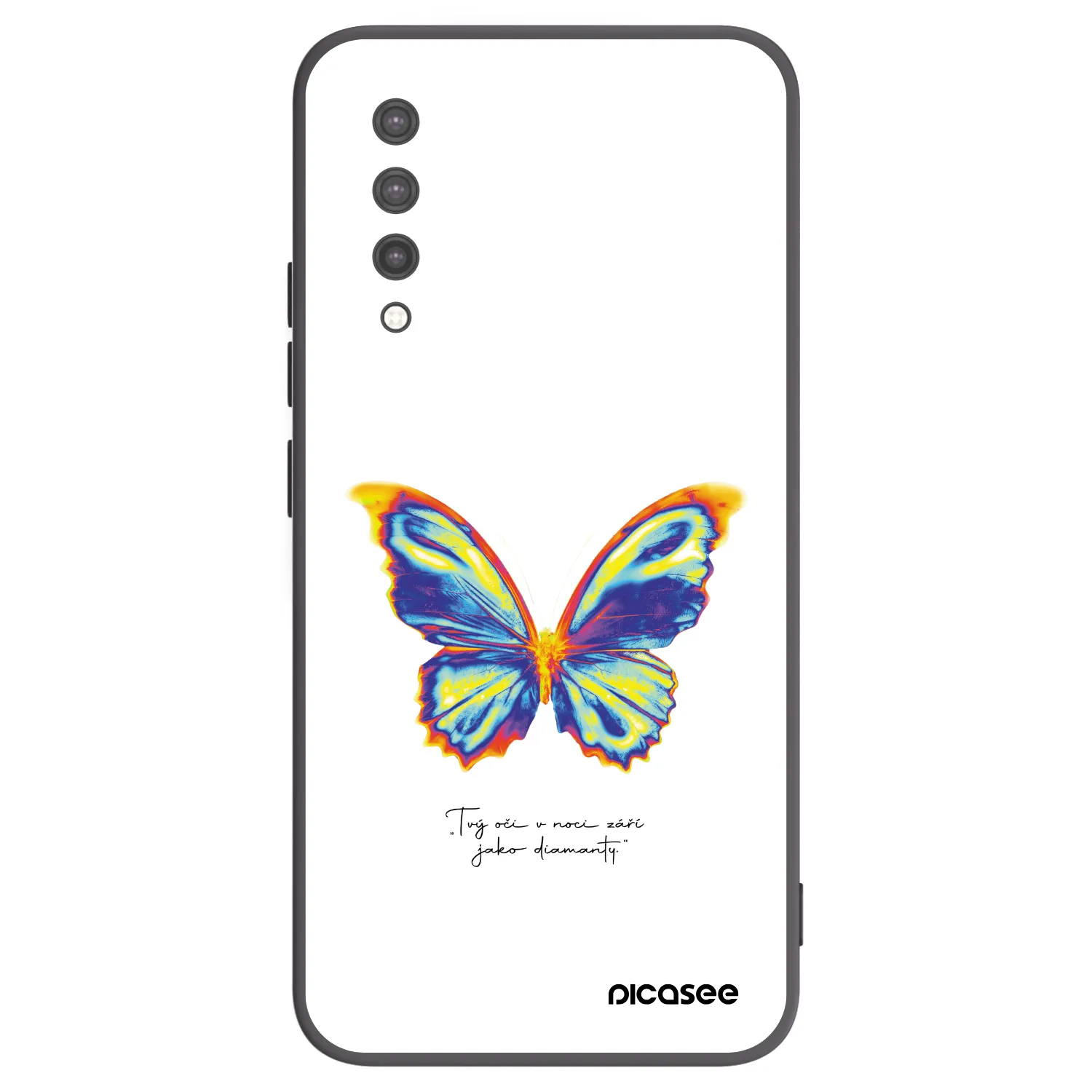 Picasee Μαύρη θήκη σιλικόνης για Xiaomi Mi 9 Lite - Diamanty White