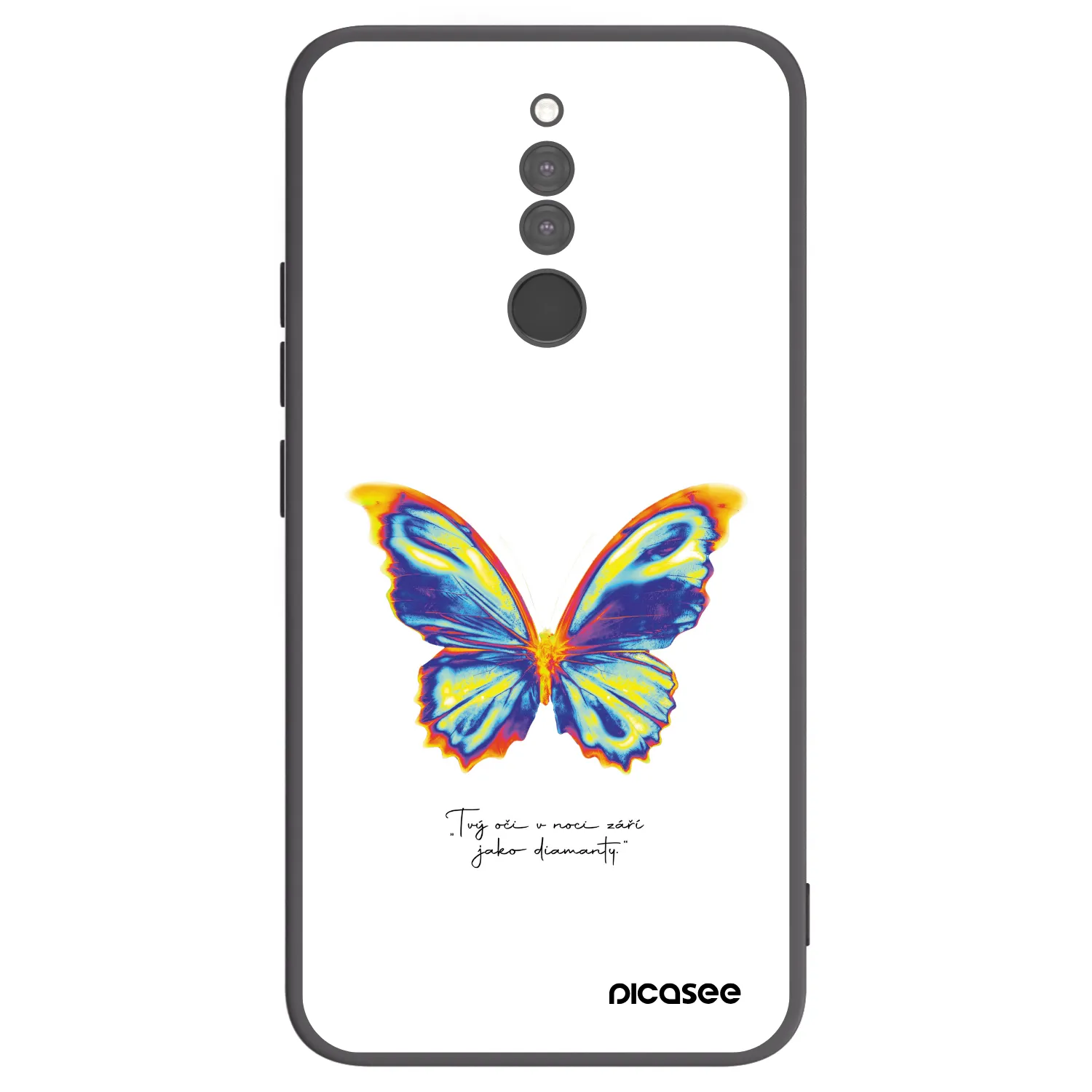 Picasee Μαύρη θήκη σιλικόνης για Xiaomi Redmi 8 - Diamanty White