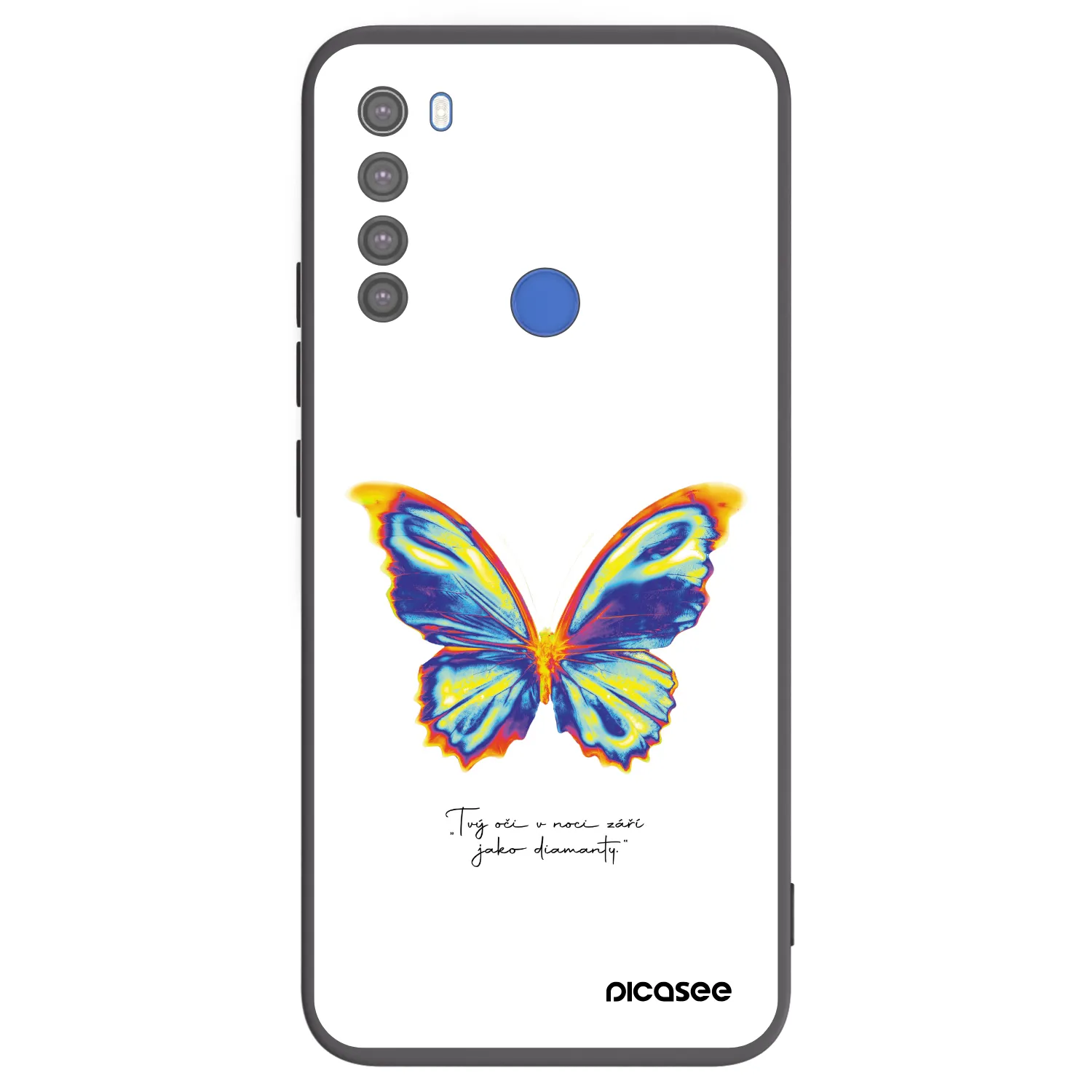 Picasee Μαύρη θήκη σιλικόνης για Xiaomi Redmi Note 8T - Diamanty White
