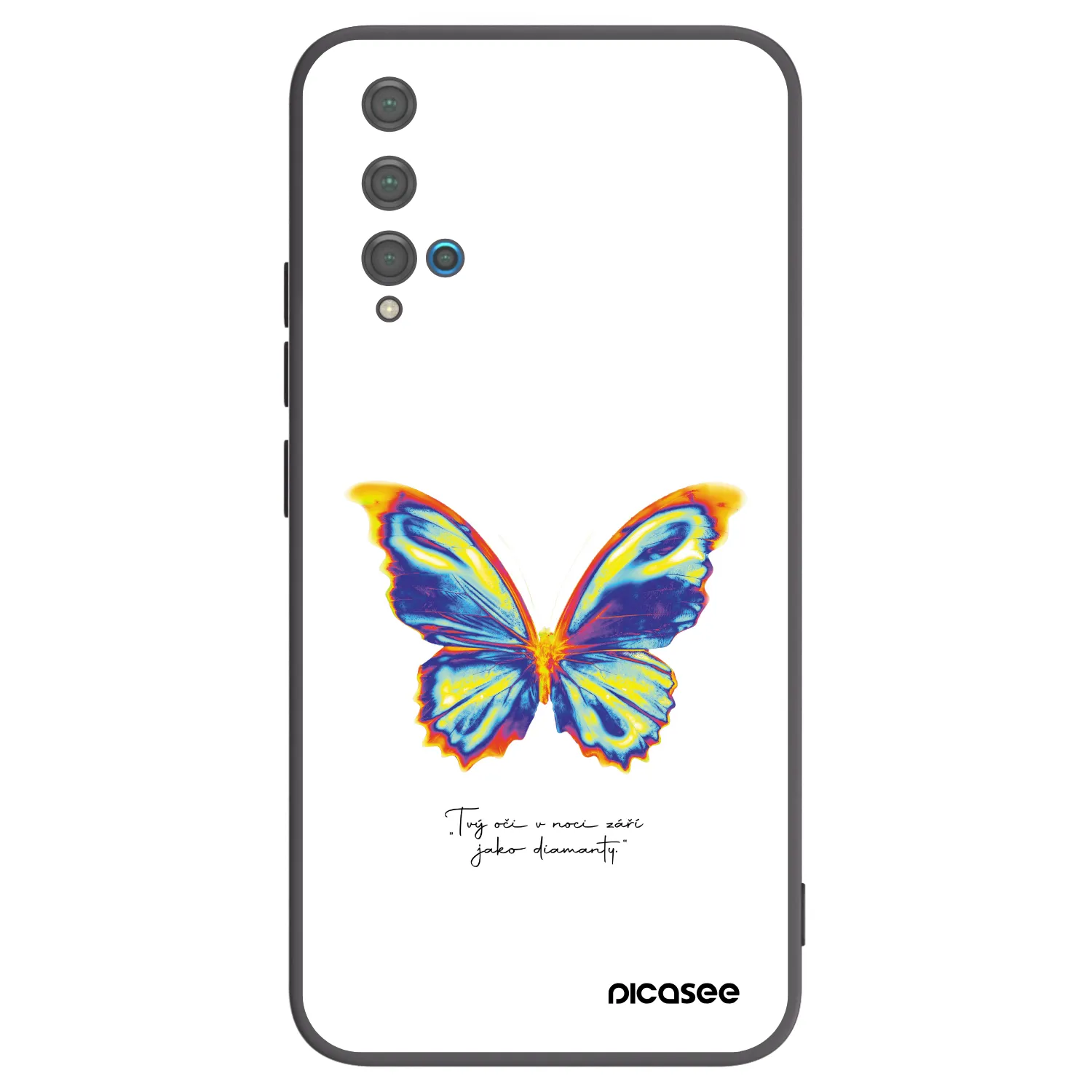Picasee Μαύρη θήκη σιλικόνης για Huawei Nova 5T - Diamanty White
