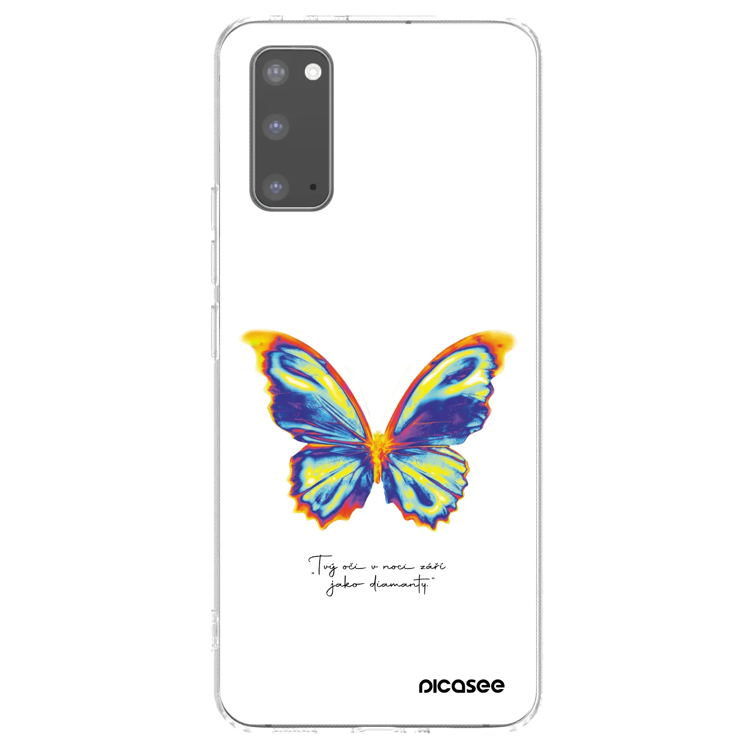 Picasee διαφανής θήκη σιλικόνης Samsung Galaxy S20 G980F - Diamanty White