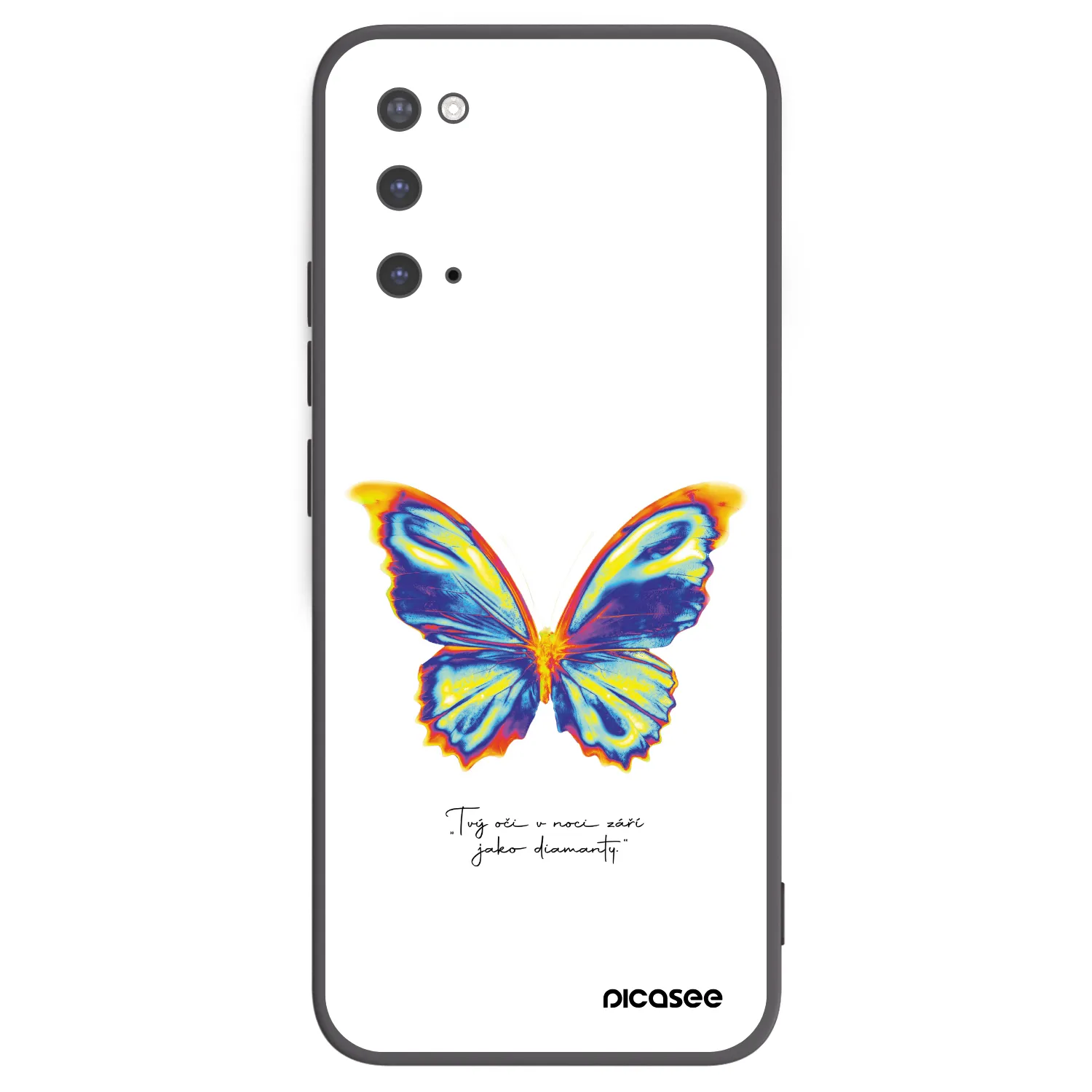 Picasee Μαύρη θήκη σιλικόνης για Samsung Galaxy S20 G980F - Diamanty White
