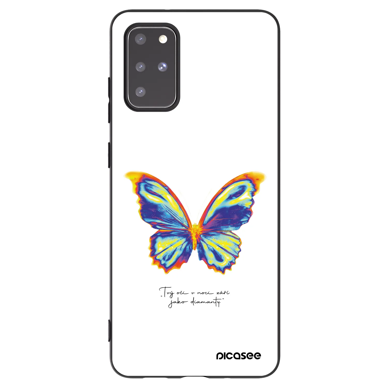 Picasee Μαύρη θήκη σιλικόνης για Samsung Galaxy S20+ G985F - Diamanty White