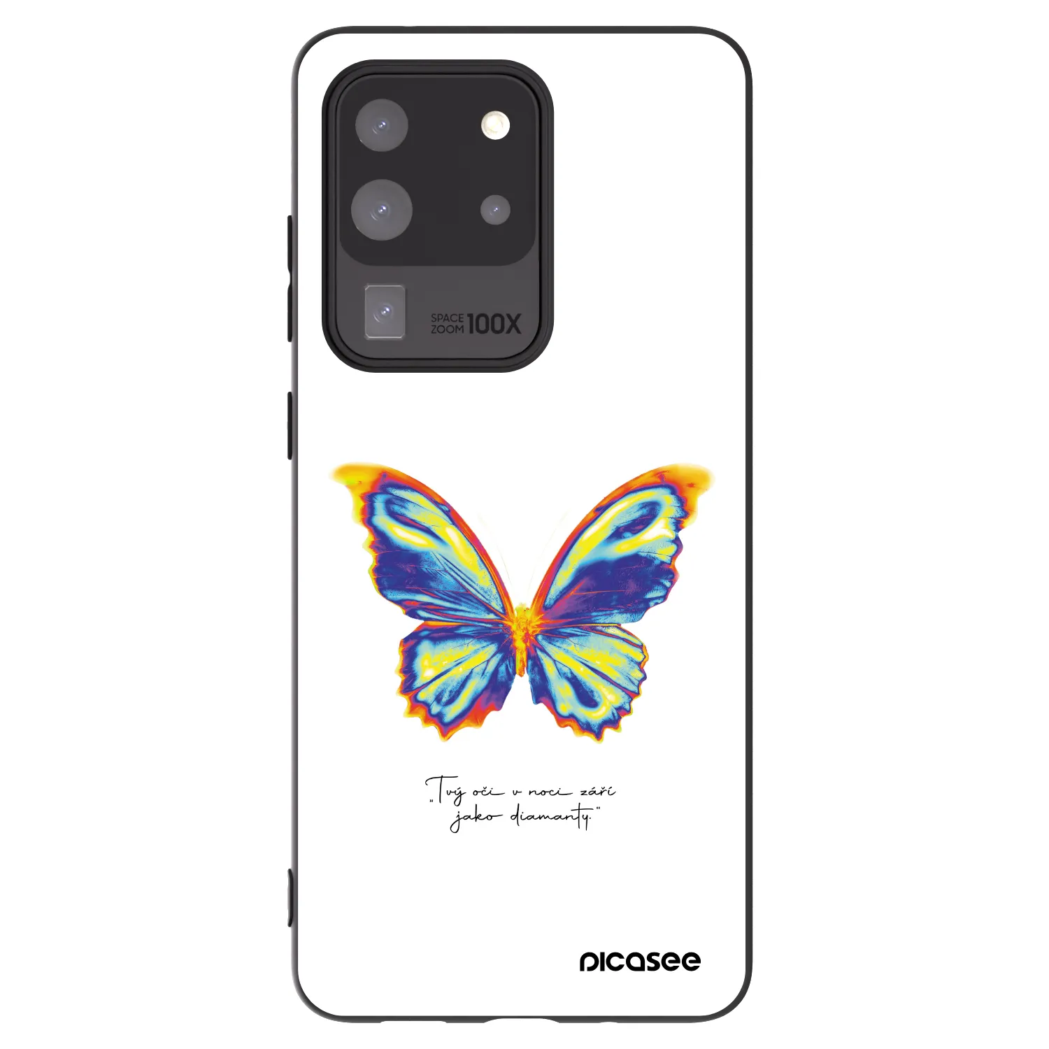 Picasee Μαύρη θήκη σιλικόνης για Samsung Galaxy S20 Ultra 5G G988F - Diamanty White