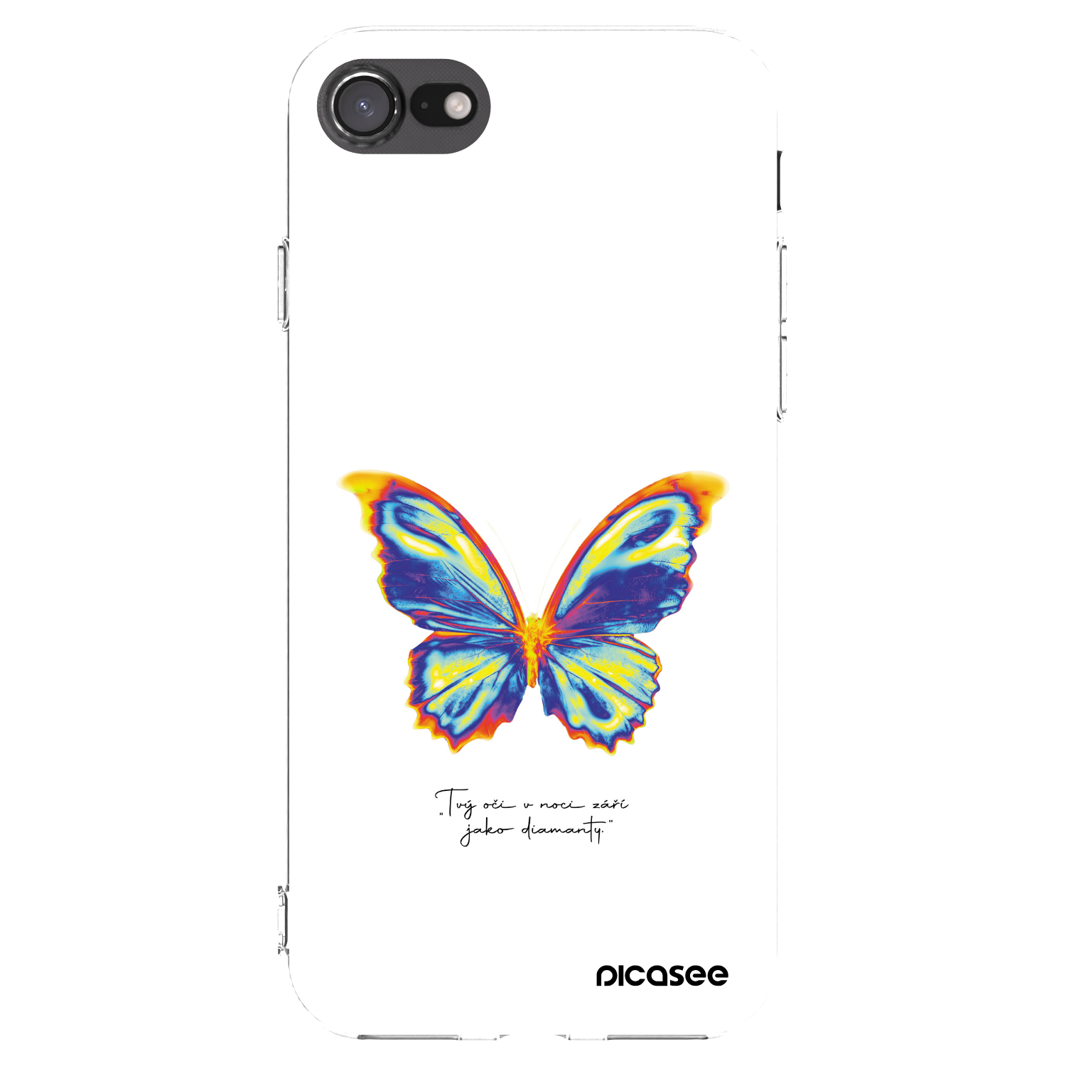 Picasee διαφανής θήκη σιλικόνης Apple iPhone SE 2020 - Diamanty White