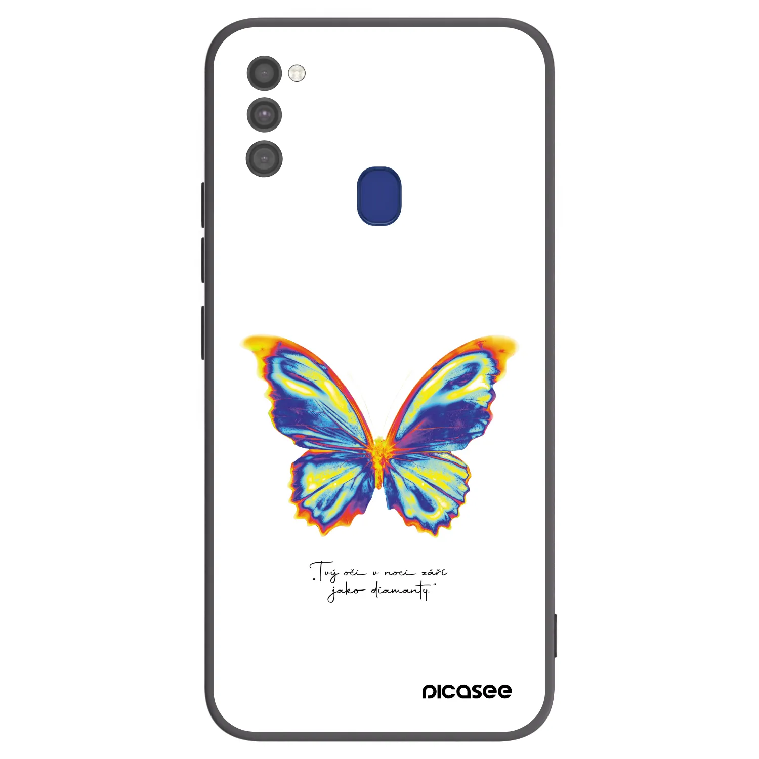 Picasee Μαύρη θήκη σιλικόνης για Samsung Galaxy M21 M215F - Diamanty White