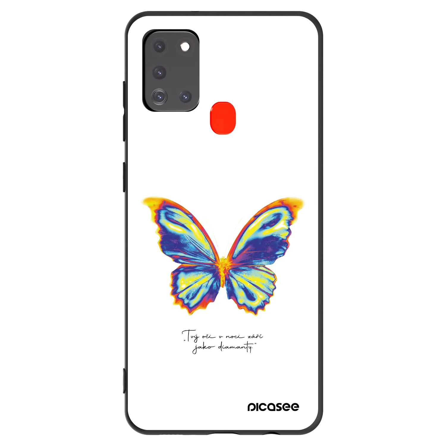 Picasee Μαύρη θήκη σιλικόνης για Samsung Galaxy A21s - Diamanty White