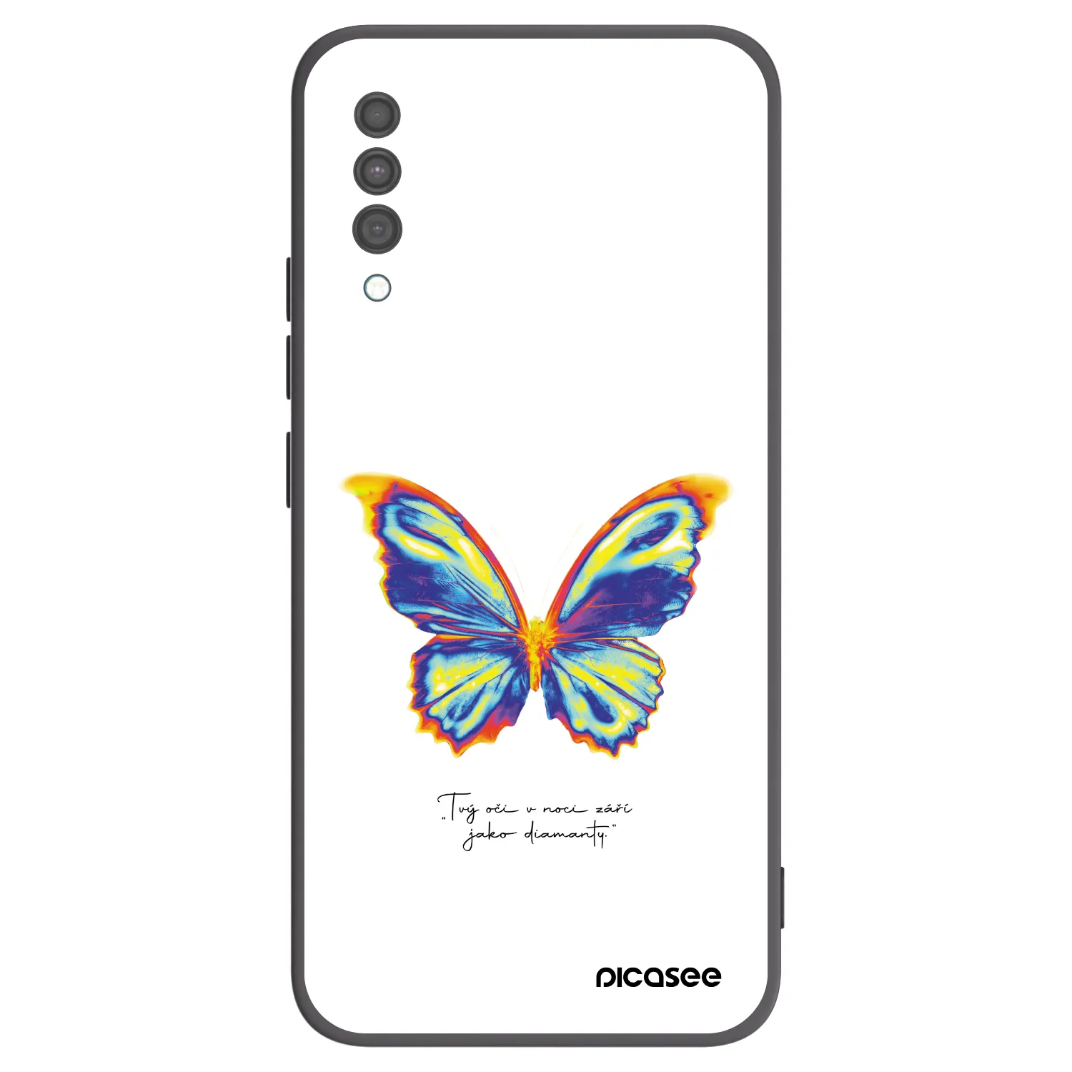 Picasee Μαύρη θήκη σιλικόνης για Samsung Galaxy A30s A307F - Diamanty White