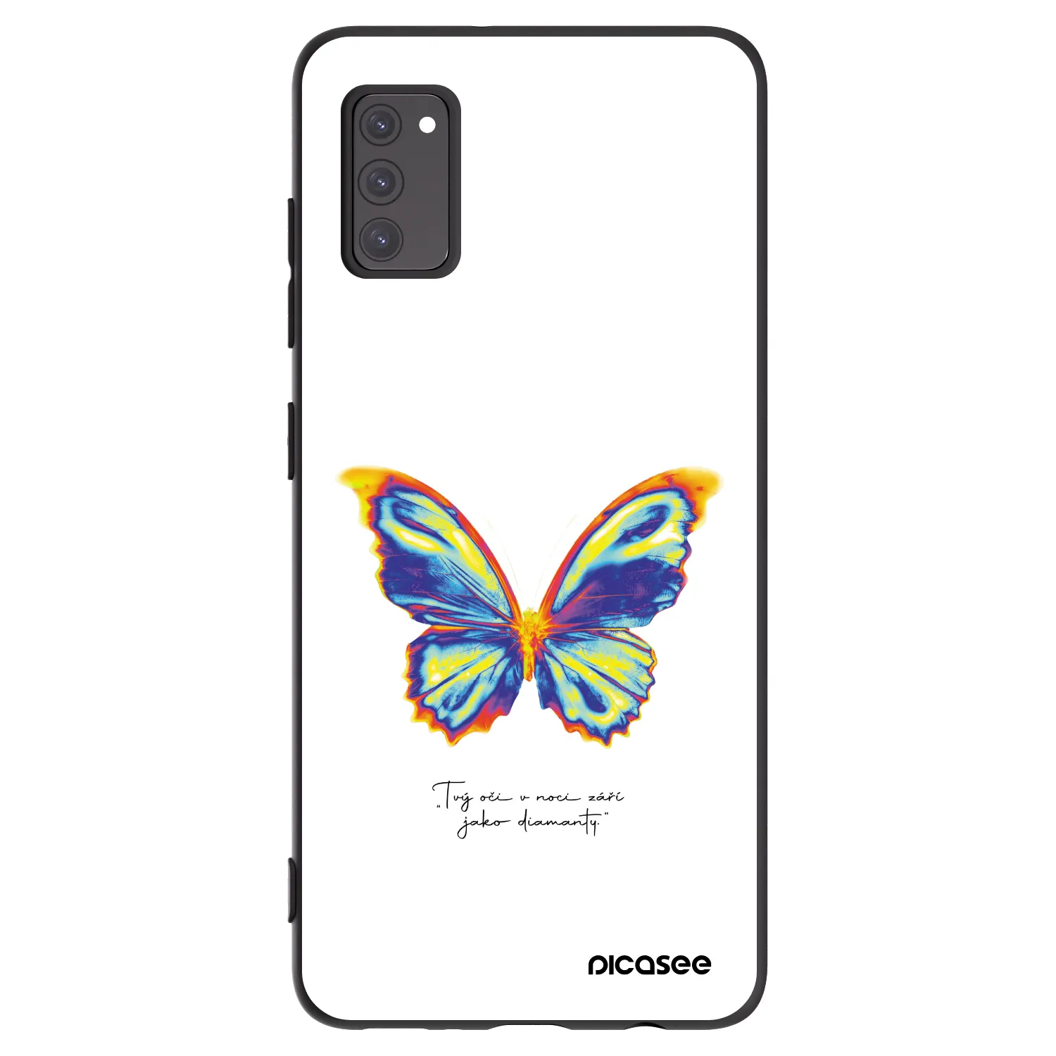 Picasee Μαύρη θήκη σιλικόνης για Samsung Galaxy A41 A415F - Diamanty White