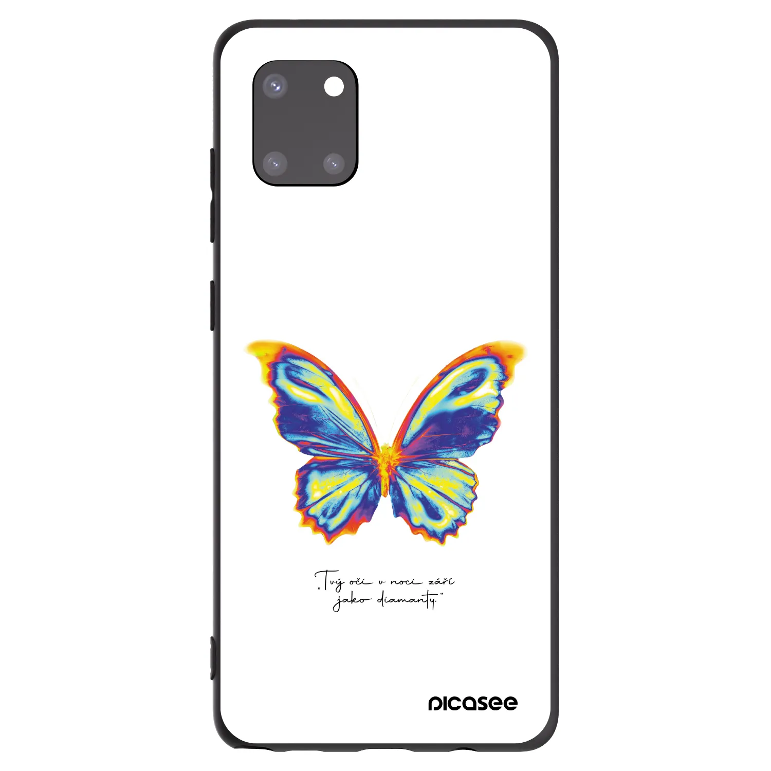 Picasee Μαύρη θήκη σιλικόνης για Samsung Galaxy Note 10 Lite N770F - Diamanty White