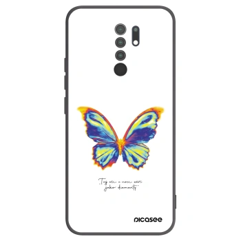 Picasee Μαύρη θήκη σιλικόνης για Xiaomi Redmi 9 - Diamanty White
