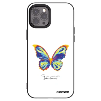 Picasee Μαύρη θήκη σιλικόνης για Apple iPhone 12 Pro Max - Diamanty White