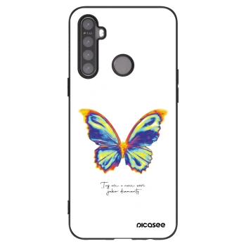 Picasee Μαύρη θήκη σιλικόνης για Realme 6i - Diamanty White