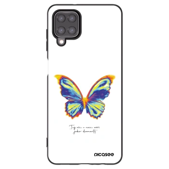 Picasee Μαύρη θήκη σιλικόνης για Samsung Galaxy A12 A125F - Diamanty White