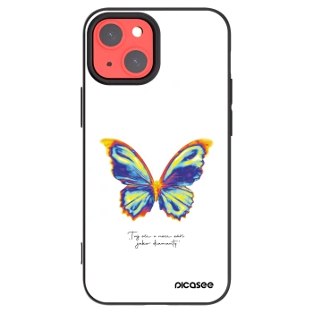 Picasee Μαύρη θήκη σιλικόνης για Apple iPhone 13 mini - Diamanty White