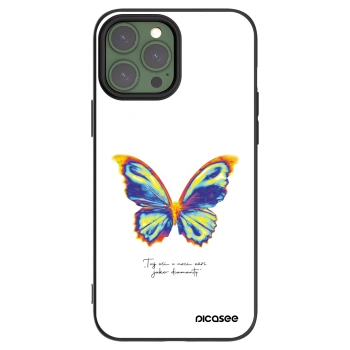 Picasee Μαύρη θήκη σιλικόνης για Apple iPhone 13 Pro Max - Diamanty White