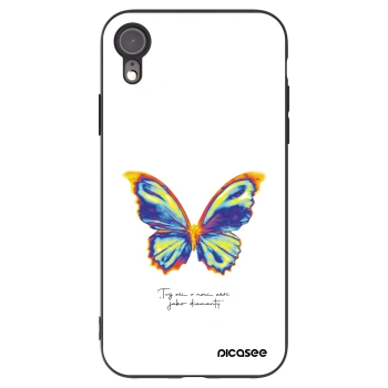 Picasee Μαύρη θήκη σιλικόνης για Apple iPhone XR - Diamanty White