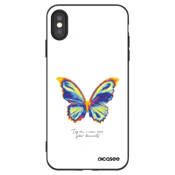 Picasee Μαύρη θήκη σιλικόνης για Apple iPhone XS Max - Diamanty White