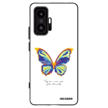 Picasee Μαύρη θήκη σιλικόνης για Xiaomi 11T Pro - Diamanty White
