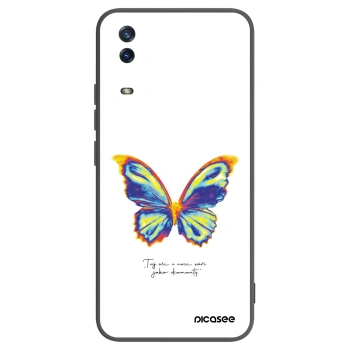Picasee Μαύρη θήκη σιλικόνης για Vivo Y11s - Diamanty White