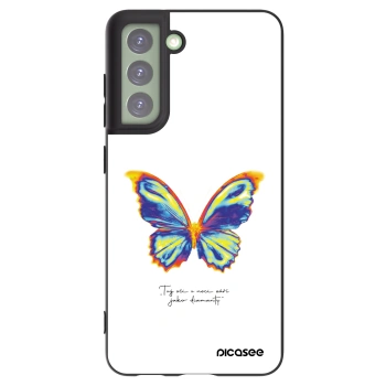 Picasee Μαύρη θήκη σιλικόνης για Samsung Galaxy S21 FE 5G - Diamanty White
