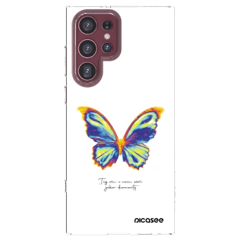 Picasee διαφανής θήκη σιλικόνης Samsung Galaxy S22 Ultra 5G - Diamanty White