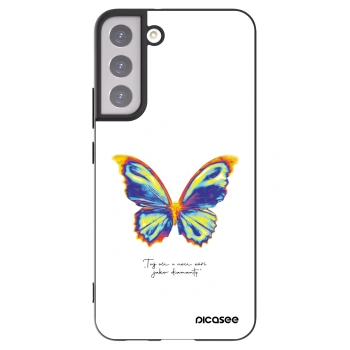 Picasee Μαύρη θήκη σιλικόνης για Samsung Galaxy S22+ 5G - Diamanty White