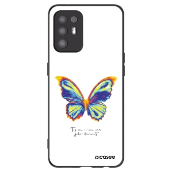 Picasee Μαύρη θήκη σιλικόνης για OPPO A94 5G - Diamanty White
