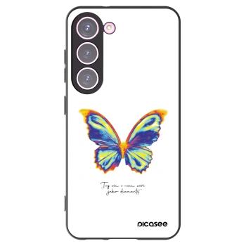 Picasee Μαύρη θήκη σιλικόνης για Samsung Galaxy S23 5G - Diamanty White