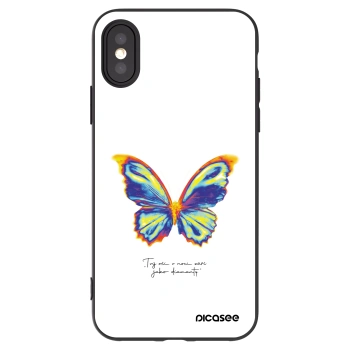 Picasee Μαύρη θήκη σιλικόνης για Apple iPhone X/XS - Diamanty White
