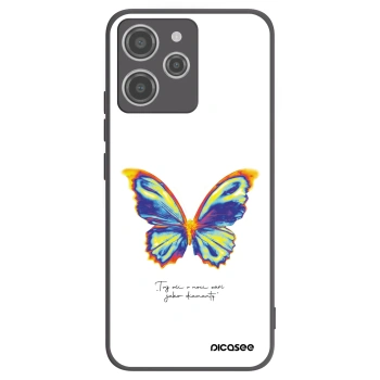 Picasee Μαύρη θήκη σιλικόνης για Xiaomi Redmi 12 4G - Diamanty White