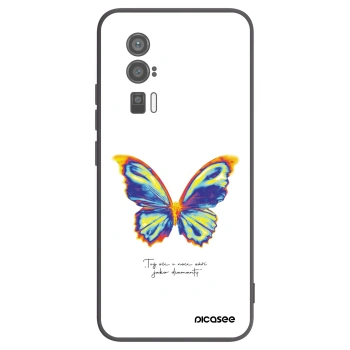 Picasee Μαύρη θήκη σιλικόνης για Xiaomi Poco F5 Pro 5G - Diamanty White