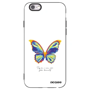 Picasee Μαύρη θήκη σιλικόνης για Apple iPhone 6/6S - Diamanty White