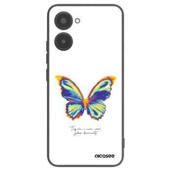 Picasee Μαύρη θήκη σιλικόνης για Realme 10 4G - Diamanty White