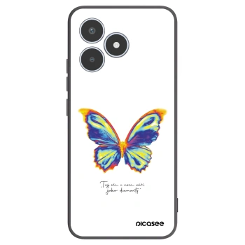 Picasee Μαύρη θήκη σιλικόνης για Realme C53 - Diamanty White