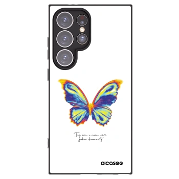 Picasee Μαύρη θήκη σιλικόνης για Samsung Galaxy S24 Ultra S928B 5G - Diamanty White