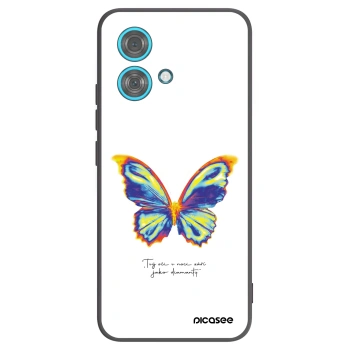 Picasee Μαύρη θήκη σιλικόνης για Motorola Edge 40 Neo - Diamanty White