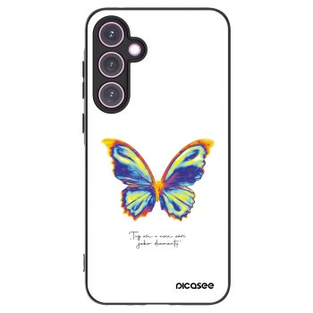 Picasee Μαύρη θήκη σιλικόνης για Samsung Galaxy A35 5G A356B - Diamanty White