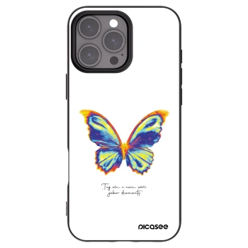 Picasee Μαύρη θήκη σιλικόνης για Apple iPhone 16 Pro Max - Diamanty White