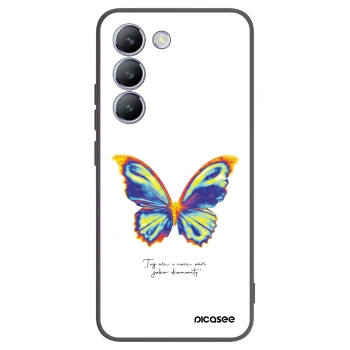 Picasee Μαύρη θήκη σιλικόνης για Vivo V40 SE 5G - Diamanty White